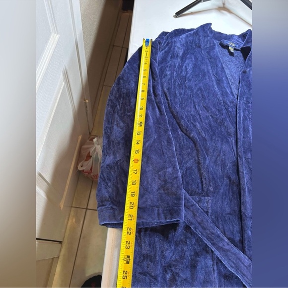 New Polo Ralph Lauren R191 100 Cotton French Terry Robe Navy Sz M - Picture 10 of 11